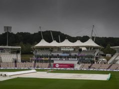 Rain delays start as England chase final wicket