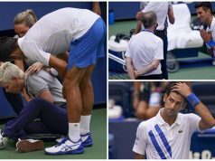 Novak Djokovic accidentally strikes lineswoman with ball