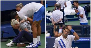 Novak Djokovic accidentally strikes lineswoman with ball