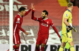 Liverpool 2 – 1 Sheffield United Firmino Salah