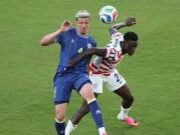 USA Team Member Sent Off After Receiving Red Card